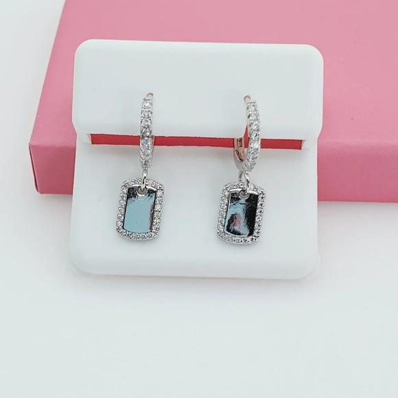 "925 Sterling Silver Cubic Zirconia Earrings, U19254687 - Picture 6 of 11